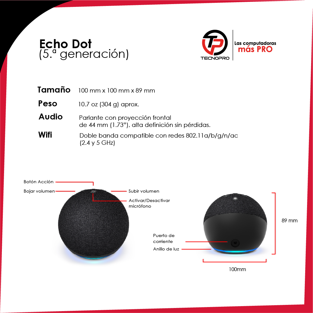 Parlante Amazon Alexa 5ta Generacion Asistente Voz Original - Image 5