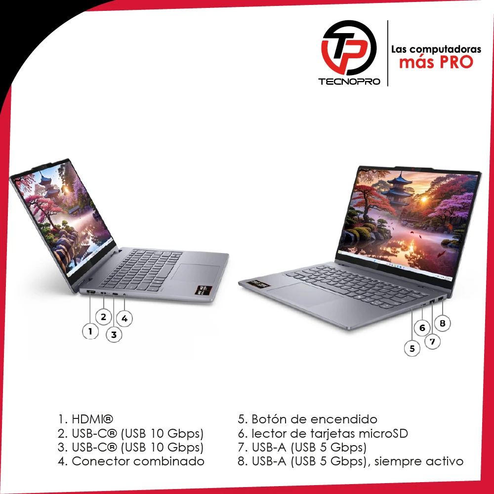 Laptop Lenovo 360 Ryzen 7 = I7 - 16gb Ram - 1 Tb Ssd + Touch + Lapiz Original - Image 5