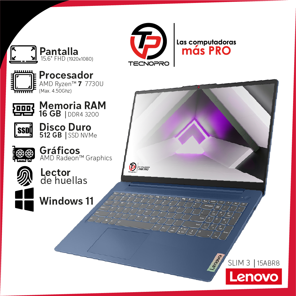 Laptop Lenovo Turbo Ryzen 7 - 16 GB Ram - 512 GB SSD + Touch - Image 3