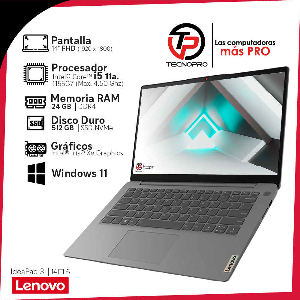 Laptop Lenovo IdeaPad 3 Intel Core i5 24 GB RAM - 512 GB SSD - Image 3