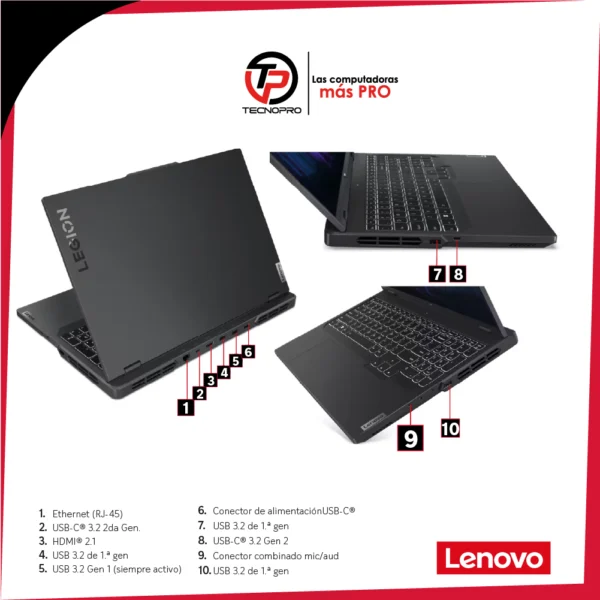 Laptop Lenovo Legion Pro 7 Core i9 32 Gb Ram - 1 Tb Ssd + NVIDIA 16 Gb - Image 6