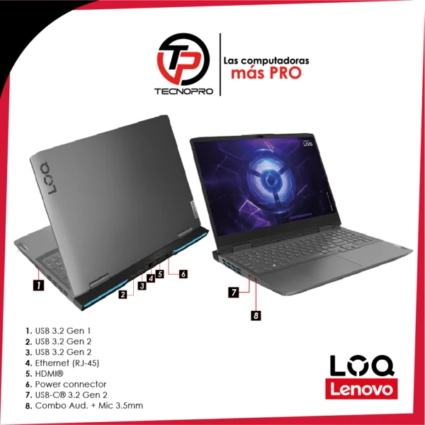 Laptop Lenovo LOQ Legion Ryzen 7 AI - 16gb Ram - 512 Gb Ssd + Rtx 6gb - Image 9
