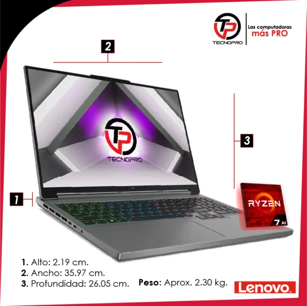 Laptop Lenovo Legion Slim 5 Ryzen 7 - 16 Gb Ram - 1 Tb Ssd + Rtx 8 Gb - Image 9