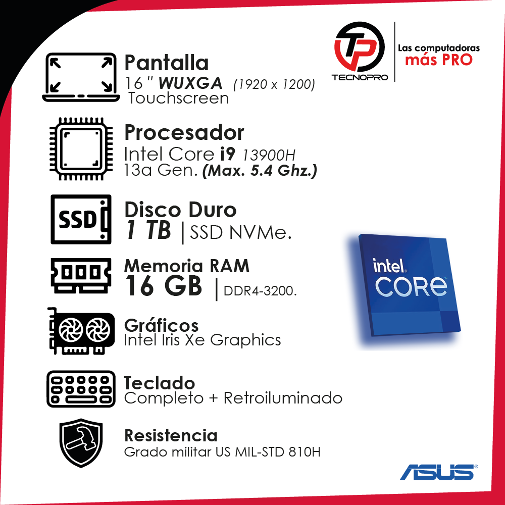 Laptop Asus Flip S16 Intel Core I9 - 16 Gb Ram - 1 Tb Ssd + Touch - Image 3