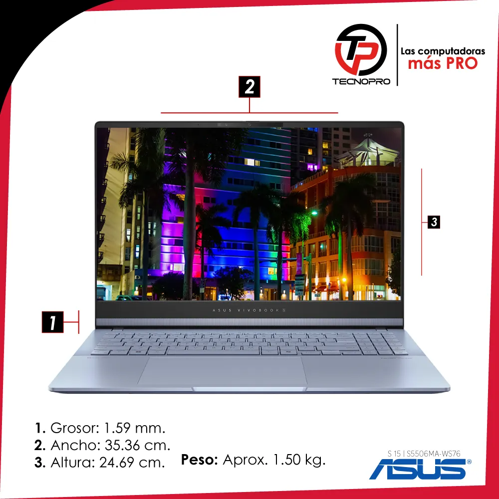 Laptop Asus Intel® Ultra 7 - Oled - 16 Gb Ram - 1 Tb Ssd - Image 9