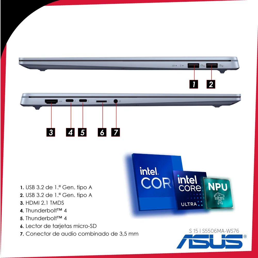 Laptop Asus Intel® Ultra 7 - Oled - 16 Gb Ram - 1 Tb Ssd - Image 8