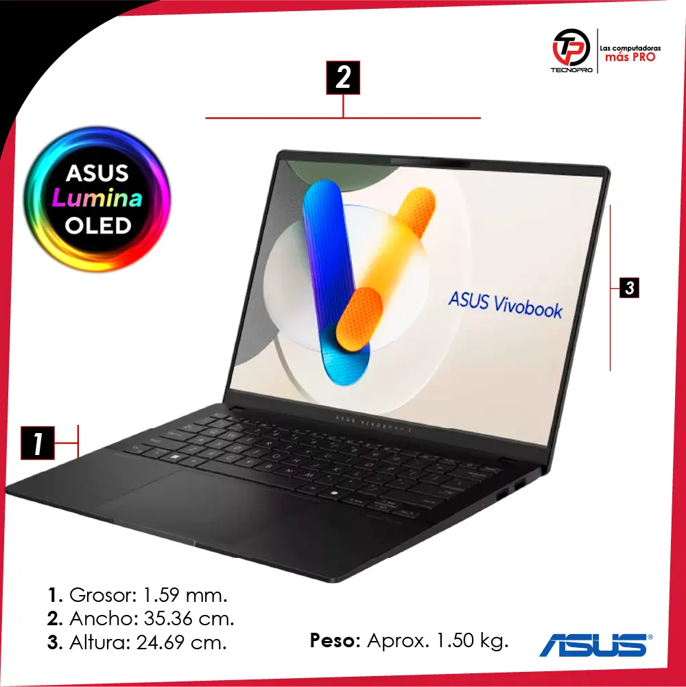 Laptop Asus Potente Core ULTRA 7 - 32 Gb Ram - 1 Tb Ssd + OLED - Image 6