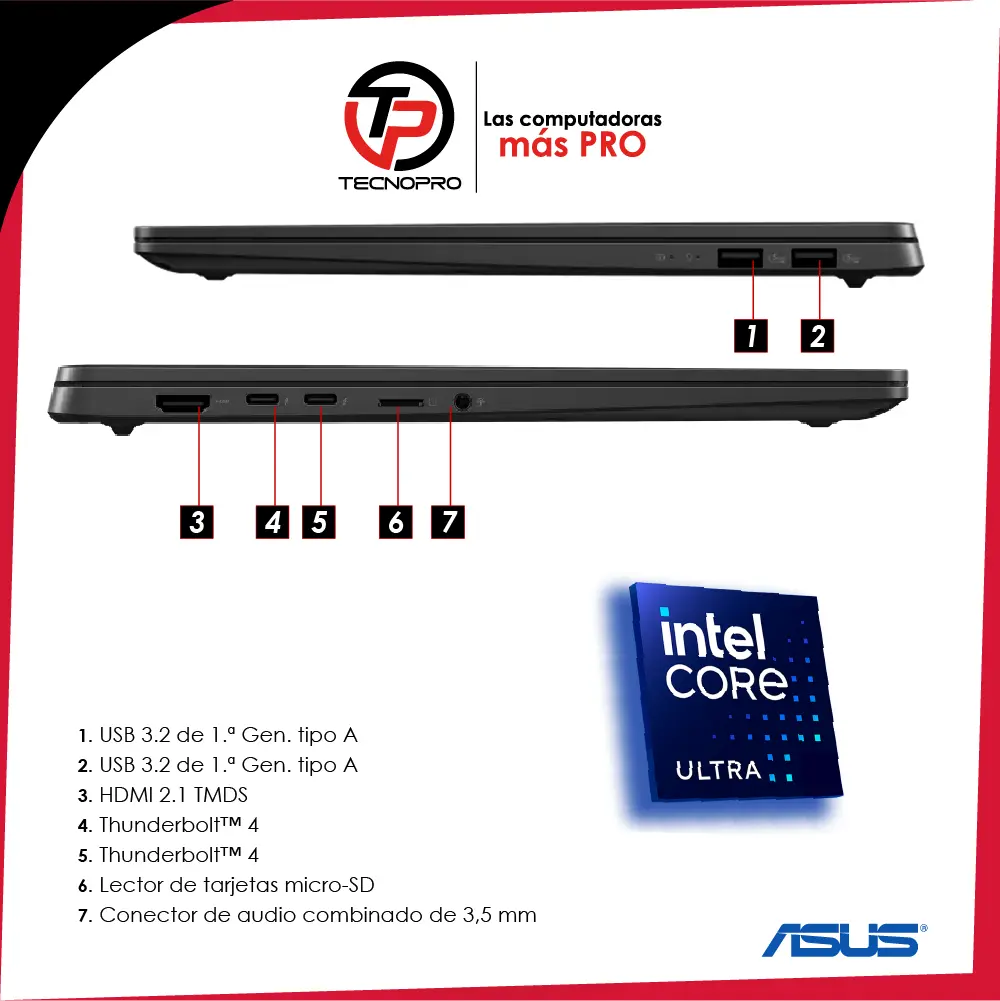 Laptop Asus Potente Core ULTRA 7 - 32 Gb Ram - 1 Tb Ssd + OLED - Image 7